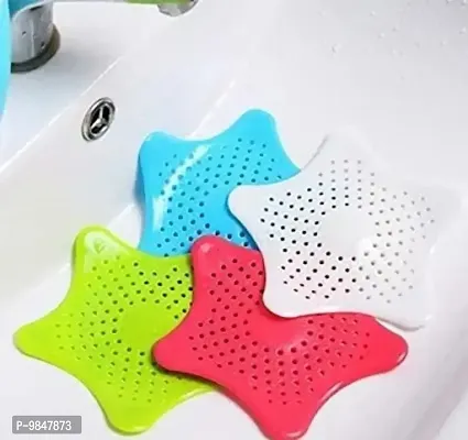 Useful Silicone Star Shaped Sink Filter Bathroom Hair Catcher Drain Strainers Cover Trap Basin