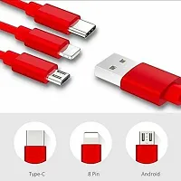 3In1 Retractable Usb Charging Cable Multi-Device Fast Charger Cord B2 1.2 M Micro Usb Cable-thumb1