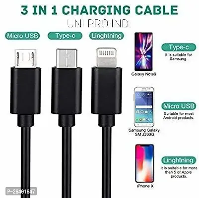 3In1 Retractable Usb Charging Cable Multi-Device Fast Charger Cord B8 1.2 M Usb Type C Cable-thumb3