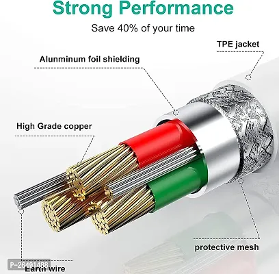 Lightning Cable 5A 1M Pvc Braided Fast Charge High Speed Data Transmission Y234 1 M Lightning Cable-thumb3