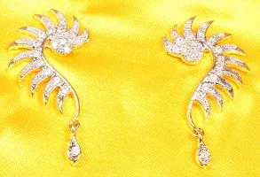 Stylish Gold Base Metal Cubic Zirconia Jewellery Set For Women-thumb2
