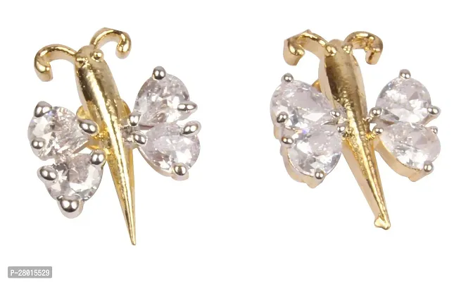 Stylish Gold Alloy Cubic Zirconia Jewellery Set For Women-thumb2