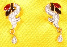 Stylish Multicoloured Alloy Cubic Zirconia Jewellery Set For Women-thumb1