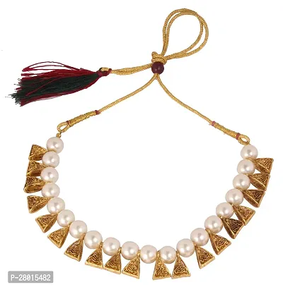 Stylish White Base Metal Pearl Jewellery Set For Women-thumb3
