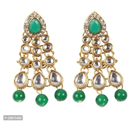 Stylish Green Alloy Pearl Jewellery Set For Women-thumb3