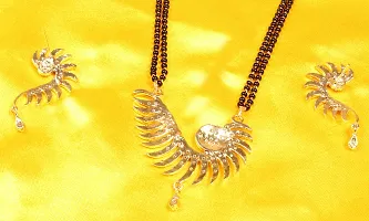 Stylish Gold Base Metal Cubic Zirconia Jewellery Set For Women-thumb3