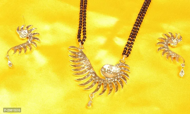 Stylish Gold Base Metal Cubic Zirconia Jewellery Set For Women-thumb4