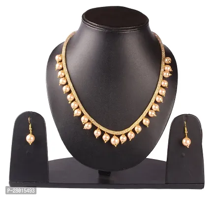 Stylish Gold Alloy Cubic Zirconia Jewellery Set For Women-thumb4