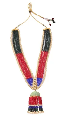 Stylish Multicoloured Stone Crystal Jewellery Set For Women-thumb1