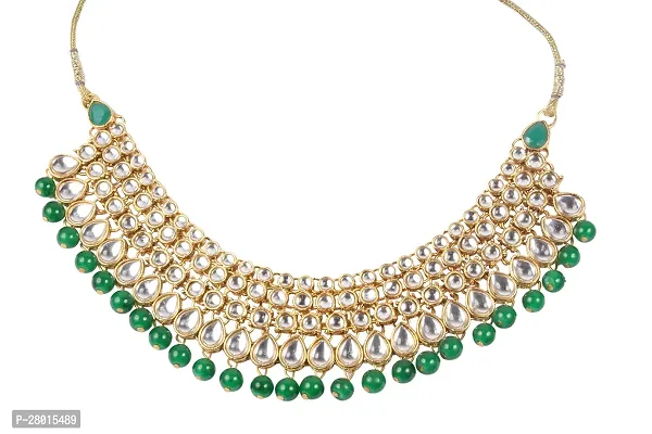 Stylish Green Alloy Pearl Jewellery Set For Women-thumb2