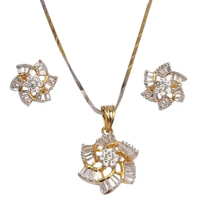 Stylish Alloy Cubic Zirconia Jewellery Set For Women