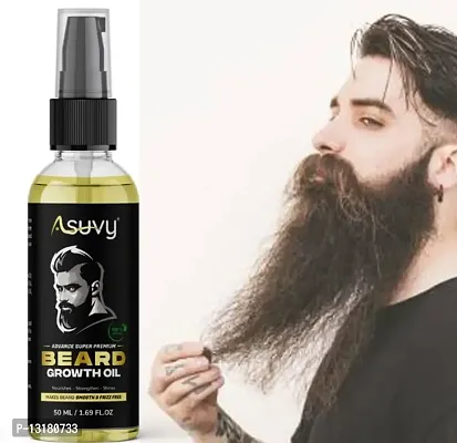 Asuvy Pure Beard Growth Hair Oil 100% Natural Oil Used Beard oil (50 ml)-thumb0