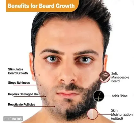 ASUVY Beard Oil for Growing Beard Faster ,100% Natural, Best Beard Growth Oil for Men Hair Oil(50ml)-thumb0