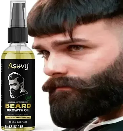 ASUVY Beard Oil 100% Natural Oil ingredients Based Pure Super Double Advance Faster Hair Oil (50ml)-thumb0