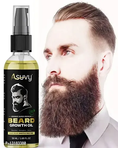 Asuvy super Advanced Premium Faster Beard Growth Oil For Men (SLS  Parabean Free) 50 ml