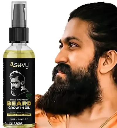Asuvy Advanced Faster Pure Beard Growth Hair Oil 100% Natural Oil Used Beard oil Hair Oil  (50 ml)-thumb0