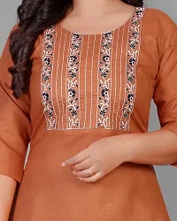 Fancy Cotton Emboidered Straight Kurti-thumb1