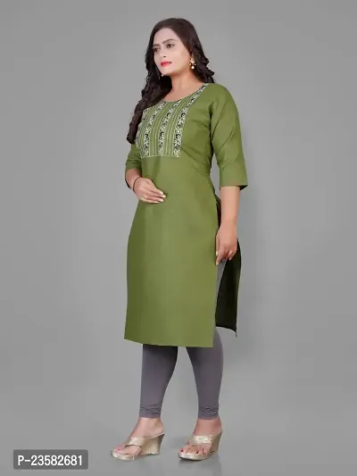 Fancy Cotton Emboidered Straight Kurti-thumb3