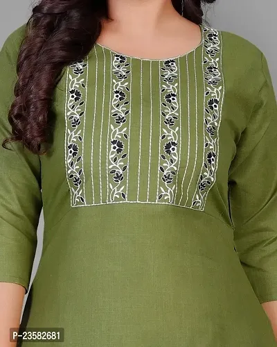 Fancy Cotton Emboidered Straight Kurti-thumb2