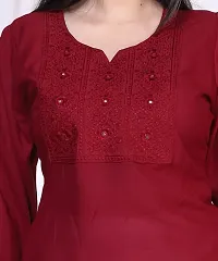 Stylish Rayon Embroidered Kurti-thumb1