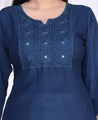 Stylish Rayon Embroidered Kurti-thumb1