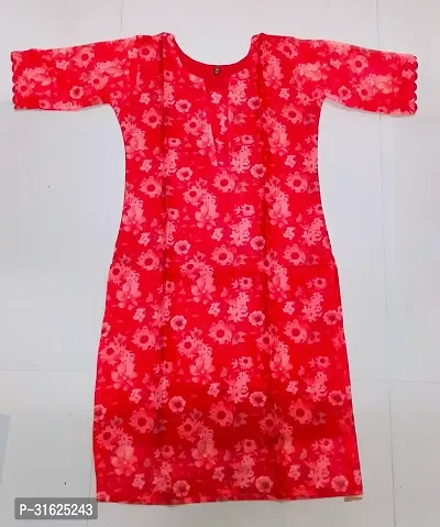 Stylish Red Organza Kurta For Women-thumb2