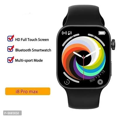 i8 Pro Max series 8 Smart Watch Full Screen(Black strip free size)-thumb0