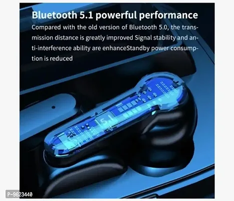 M19 Wireless headphone Earbuds Bluetooth 5.1, Stereo Sound, IPX 7, 3300 Mah Powerbank Sports Headset-thumb2