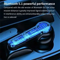 M19 TWS Bluetooth V5.1 Earphones Active Noise Cancelling with LED Display Portable Wireless Touch Control Earbuds TWS Earphone with Flashlight Charging Case (Black-thumb3
