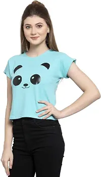 DEEPMAYRA COLLECTION Women's Panda Printed T-Shirts-thumb1