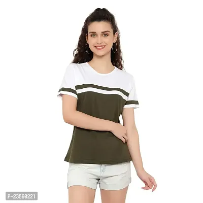 Deepmayra collection Women's Color Block T-Shirts-thumb1