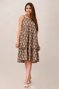 Beautiful Cotton Floral Printed Dress For Ladies-thumb2