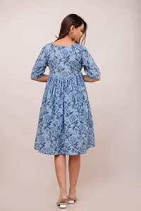 Women Cotton Floral Printed Dress-thumb3