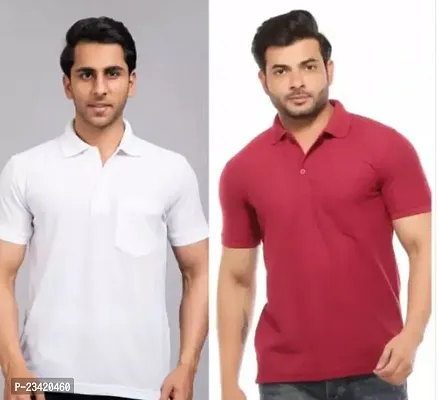 Fancy Cotton Blend T-shirts for Men Pack Of 2