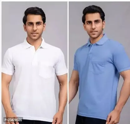 Fancy Cotton Blend T-shirts for Men Pack Of 2-thumb0