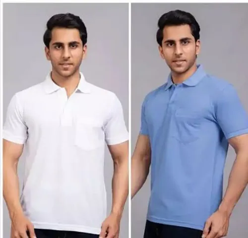 Fancy Cotton Blend T-shirts for Men Pack Of 2