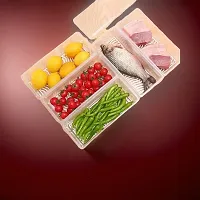 Plastic Fridge Storage BoxesFridge Organizer Case With Removable Drain Plate Stackable Fridge Storage Containers Keep Fresh For Storing Fish Meat Vegetables1500Ml-thumb2