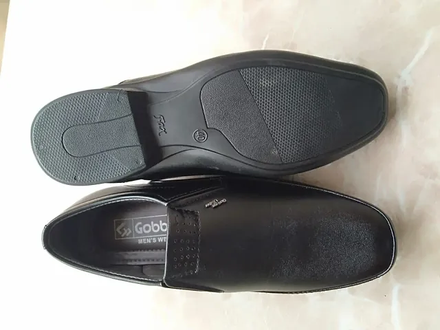 Stylish Black Suede Solid Formal Shoes For Men