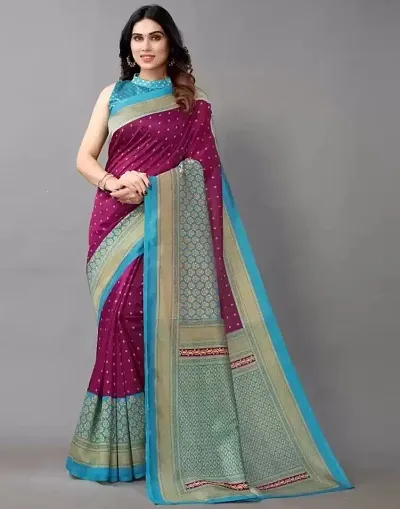 Hot Selling Cotton Silk Saree with Blouse piece 