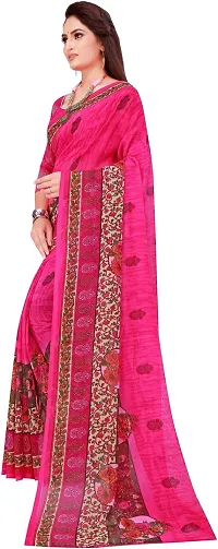 Women Stylish Georgette Printed Saree with Blouse piece-thumb4