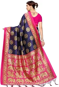 Women Stylish Georgette Solid Saree with Blouse piece-thumb3