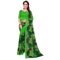 Stylish Georgette Multicoloured Printed Saree With Blouse Piece For Women Pack Of 2-thumb2