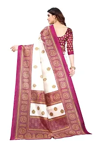 Stylish Wine Cotton Silk Woven Design Saree with Blouse piece For Women-thumb2