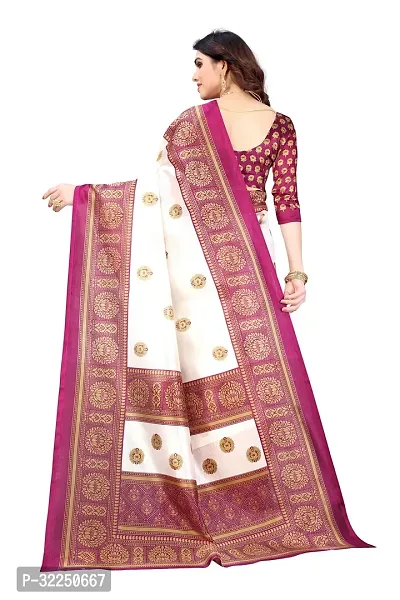 Stylish Wine Cotton Silk Woven Design Saree with Blouse piece For Women-thumb3