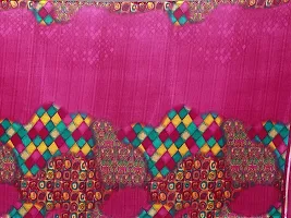 SAADHVI Women's Pink Georgette Geometric Printed Saree With Unstitched Blouse(FL-Georgette90) | Free Size-thumb3