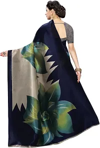 Women Stylish Art Silk Printed Saree with Blouse piece-thumb3