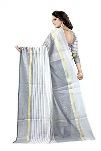 Women Stylish Cotton Silk Striped Saree with Blouse piece-thumb3