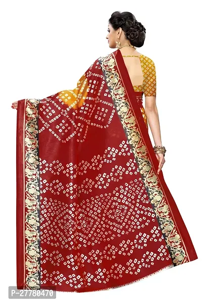 Stylish Art Silk Red Printed Saree With Blouse Piece For Women-thumb4