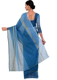 Women Stylish Silk Blend Solid Saree with Blouse piece-thumb1