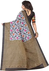 Women Stylish Art Silk Printed Saree with Blouse piece-thumb3